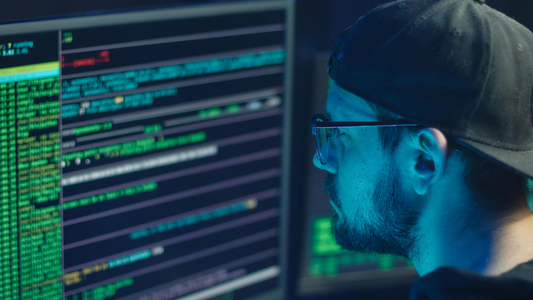 A Man Working In Cyber Security